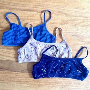 Old Navy girl’s patterned cami bras.